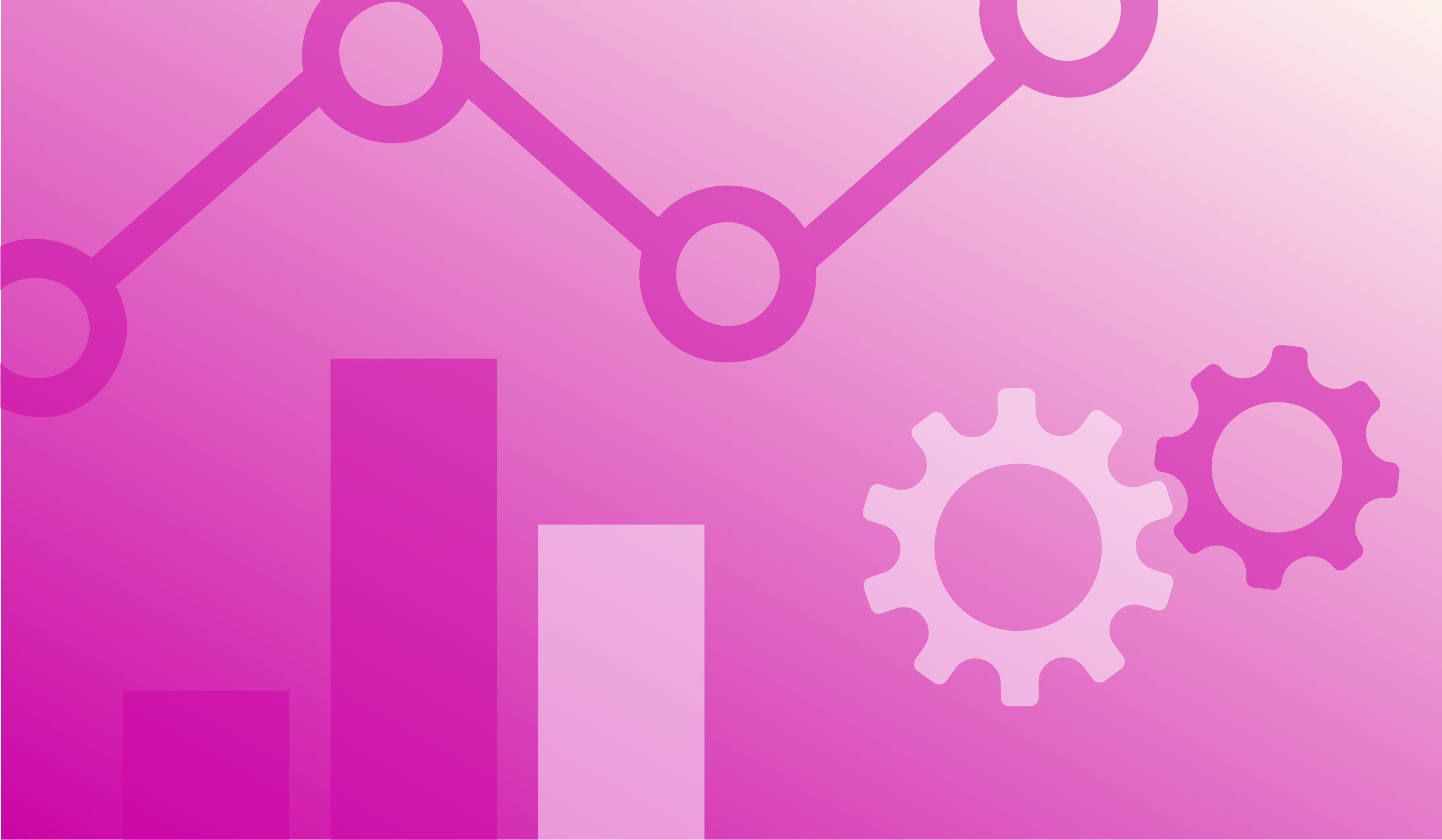 How to Unlock Your Website's Potential Quickly With a Content Audit. Image contents: Pink gradient with bar graph, gear, and line graph.